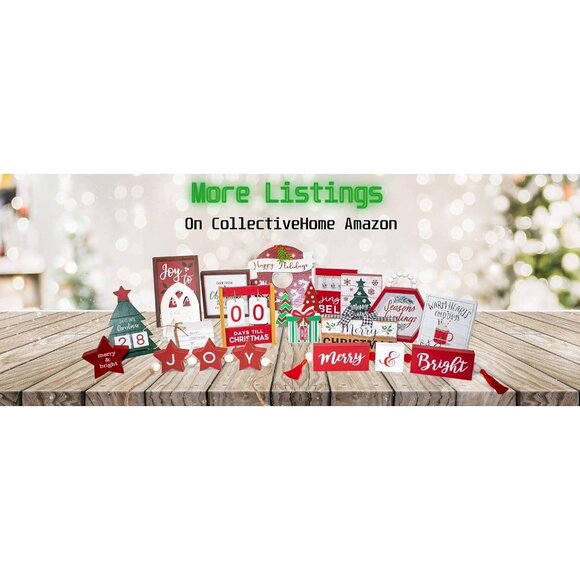 Rustic Wooden Merry Christmas Sign Box - Farmhouse-Inspired Holiday Decor - Picture 5 of 5